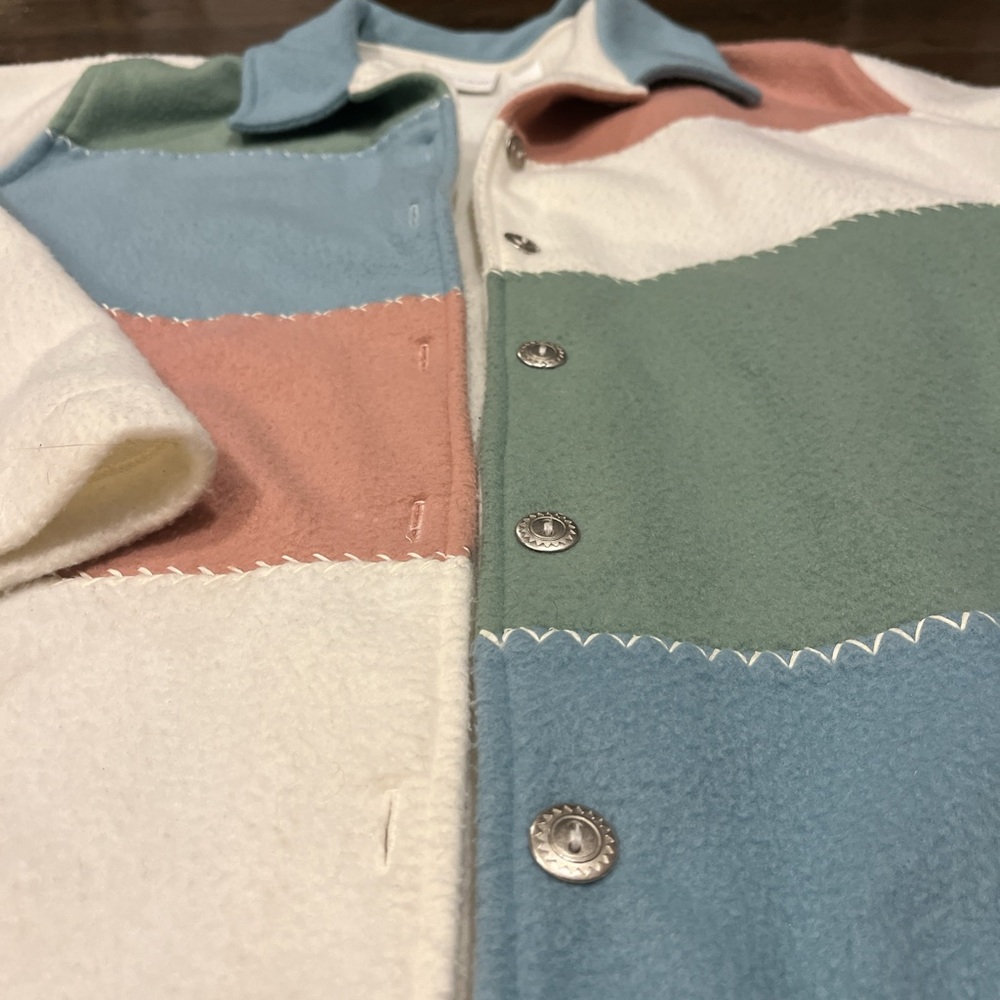 Colorblock Jacket with Button Closure - Picture 3 of 4
